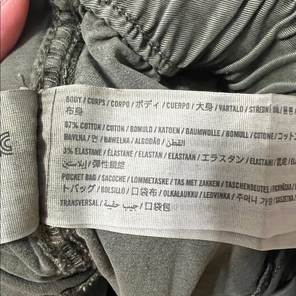 Baggy Cargo Pull-On Pant with Zippers Olive Green - Picture 10 of 10